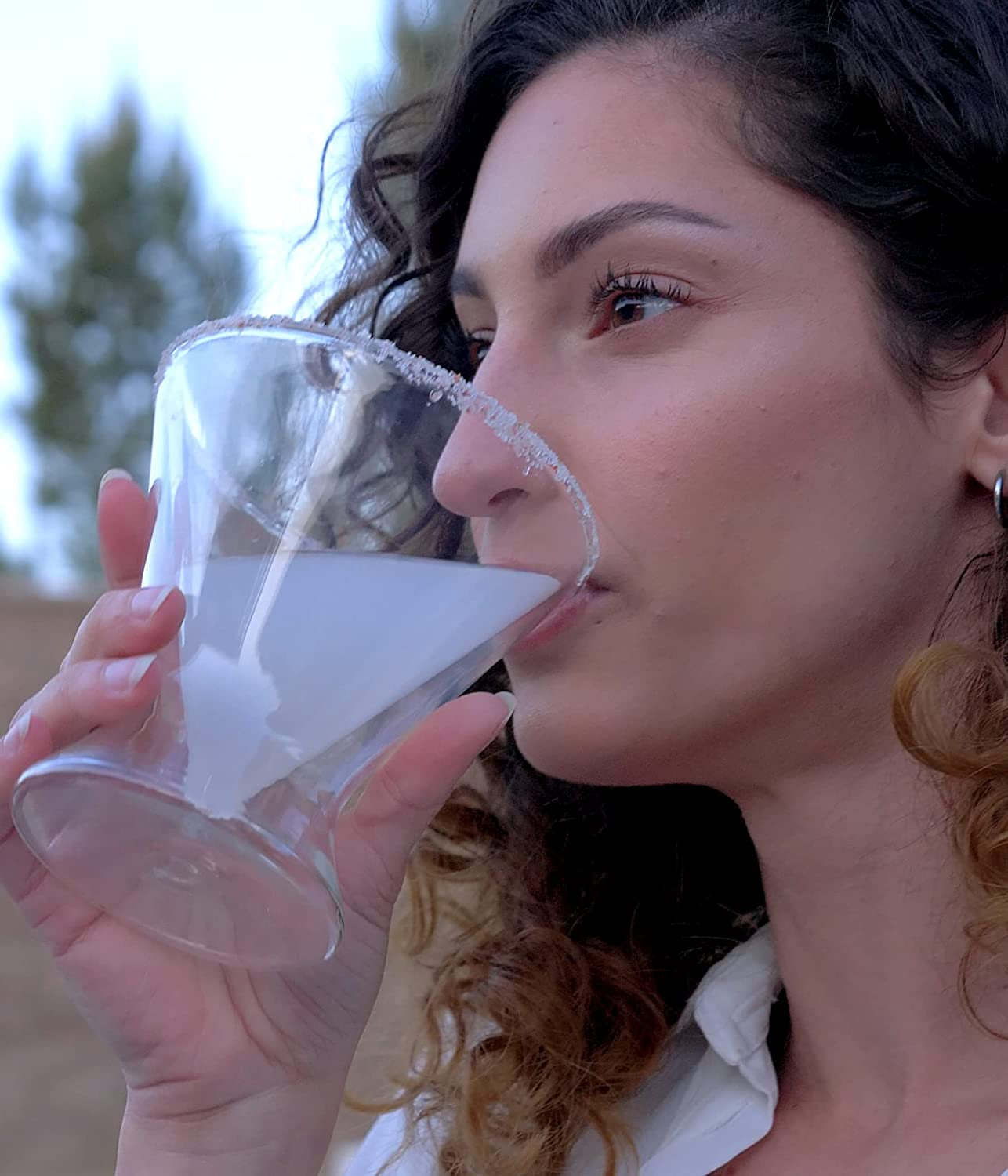 "Suspended Elegance Martini Glasses - Set of 4 - 8 Oz"