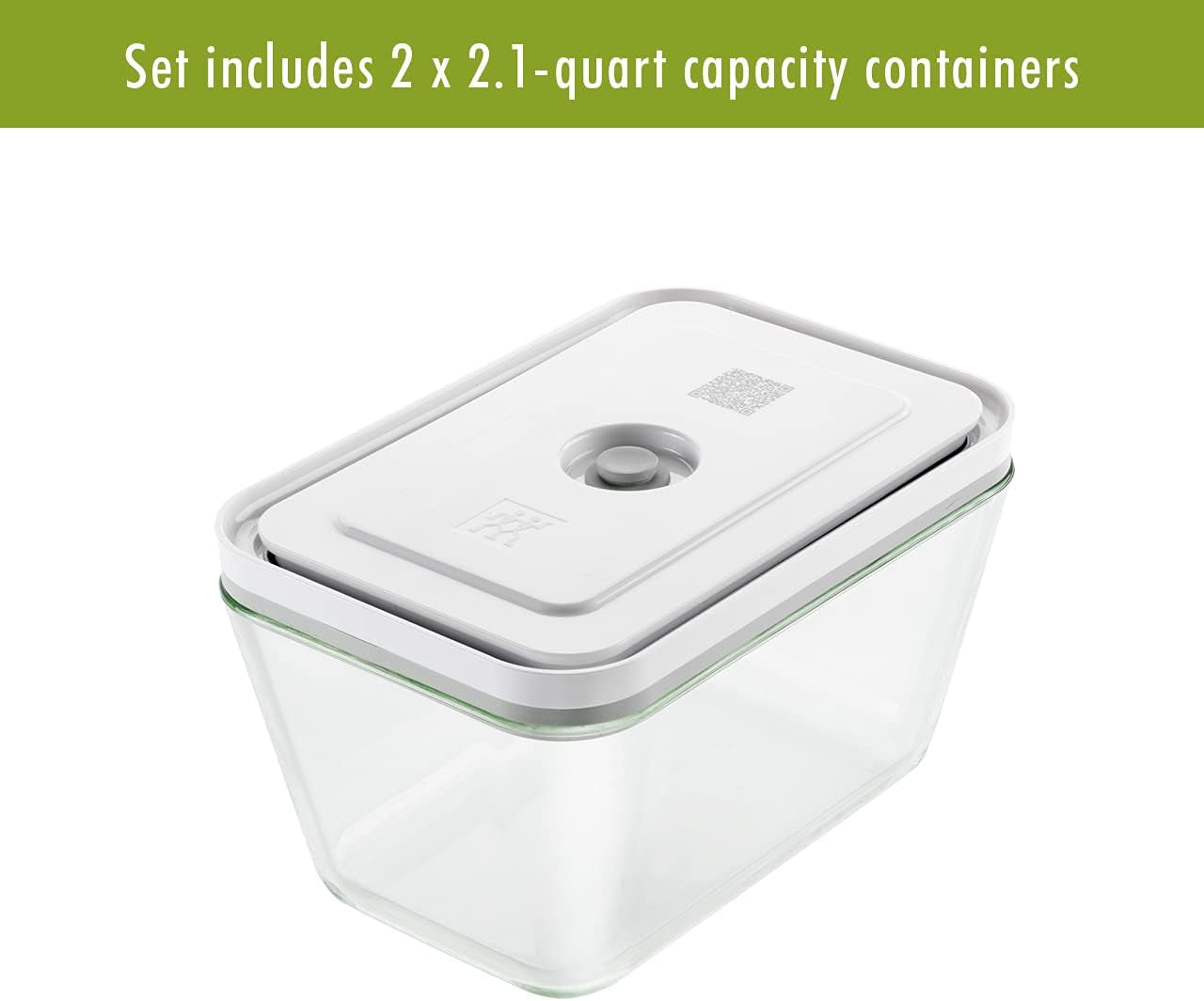 Fresh & save 2-Pc Large Glass Airtight Food Storage Container, Meal Prep Container